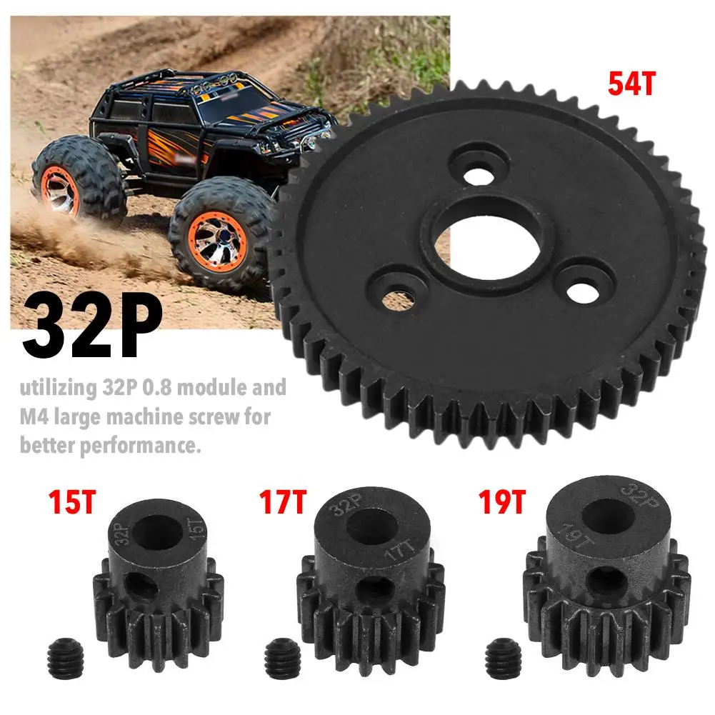 32P цилиндрическая Шестерня стальной металлический Мотор шестерня 15T 17T 19T