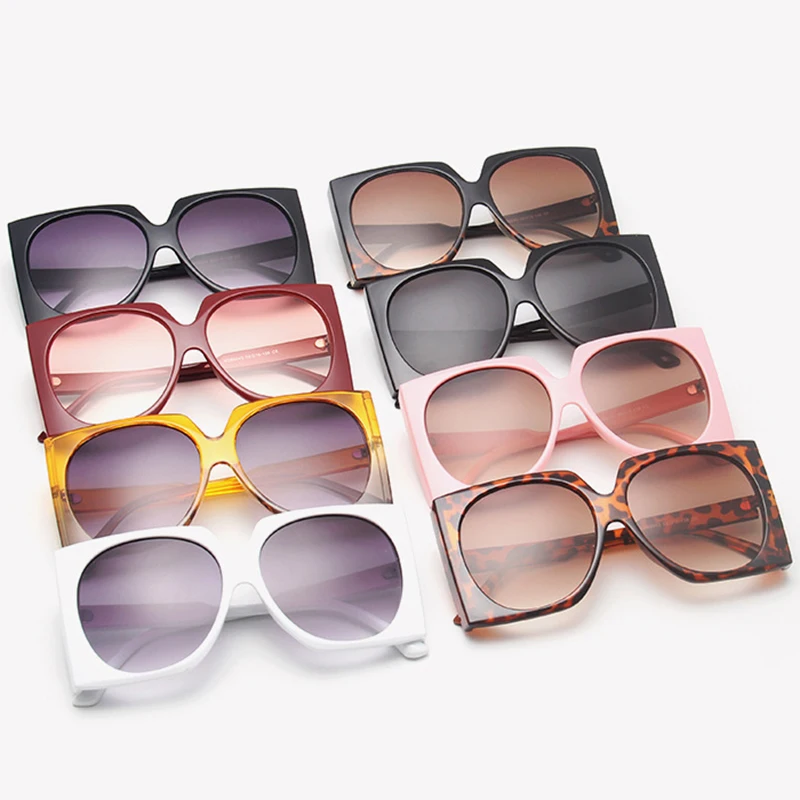 

OIMG Vintage Oversized Square Sunglasses for Women Gradient Elegant Black Brown Sun Glasses Uv400 Shades Men Eyewear Wholesale