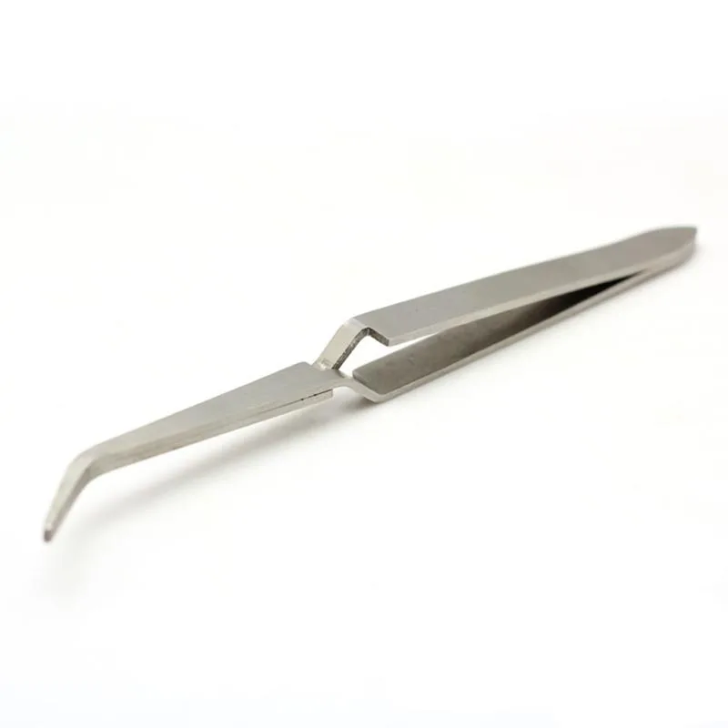 Stainless Steel Cross Action Tweezers Nail Styling Clip Manicure Nail Art Tools Shaping Tweezer Acrylic UV Gel Curve Fixed Pinch