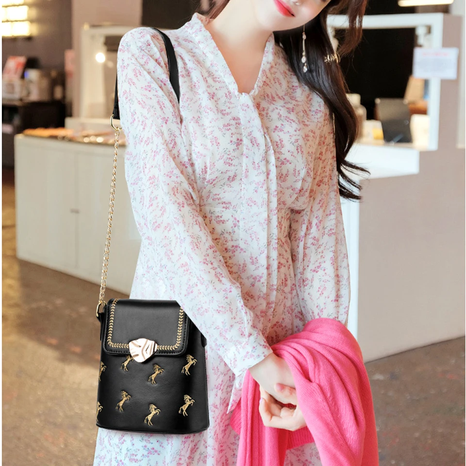 

Women's Bag 2021 Cute Fawn PU Leather Crossbody Bag Ladies Shoulder Bags Travel Handbag Simple Single Shoulder Female Tote Bags