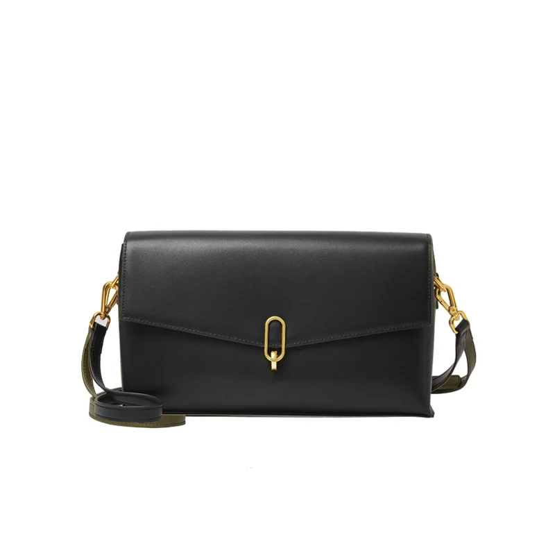 

2020 Winter New Leather Women's Bag Shoulder Messenger Small Square Bag Simple Large Capacity Lock Bag Women Bag