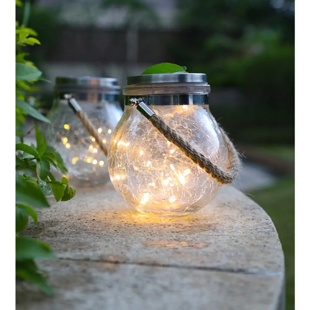 Светодиодные рождественские светильники на солнечной батарее шарик с узором