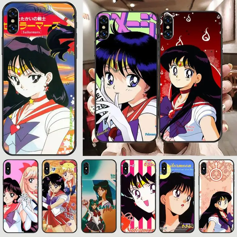

Sailor Mars Magazine Print Phone Case For Black-Iphone 5 5s se 6 6s 7 8 11 12 X Xs Xr Pro Plus Max Mini Cover