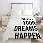 3D пододеяльник с застежкой-молнией одеялоСтёганое одеялоОдеяло крышка 200x200 140x200 3D постельное белье Nordic белый с надписью Love с размером на заказдизайн