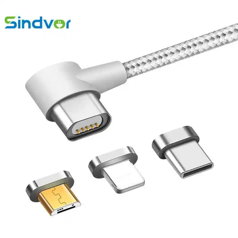 Кабель Micro USB L Line Магнитный зарядный кабель 90 градусов для iPhone X 8 7 6 Plus 5 5s Type C