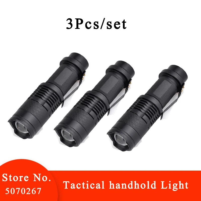 

3pcs/set Military Tactical Helmet Light Holder Mini Telescopic Zoom Flashlight for Gun Softair Airsoft Weapon Lights EX421