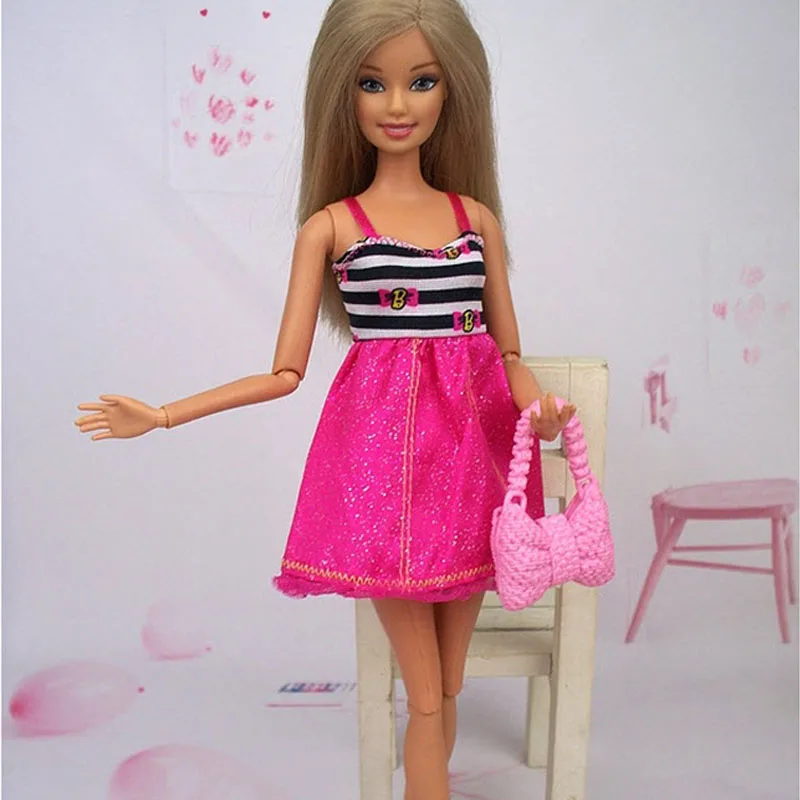 Цельнокроеная Повседневная кукольная одежда для кукол Барби 1/6 BJD короткие