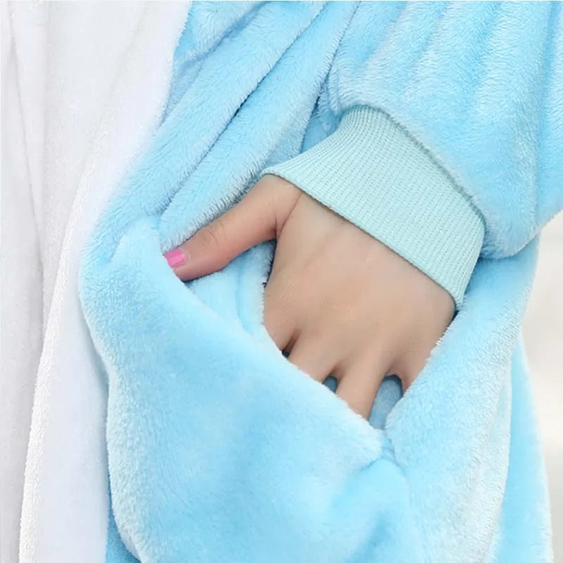 Onesie Pajama for Women Adult Animal Elephant Pajamas Light Blue One-piece Sleepwear Party Jumpsuit Sleepwear Christmas Gift
