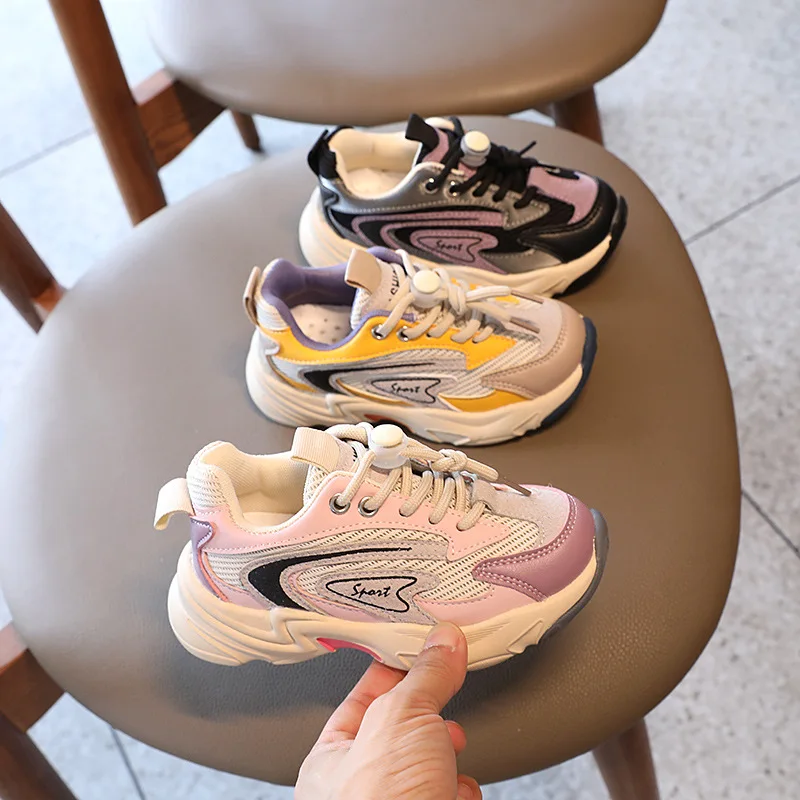 

Autumn New Children Boys Sport Shoes Kids Girls Fashion Running Shoes Breathable Non-slip Casual Shoe SQM009