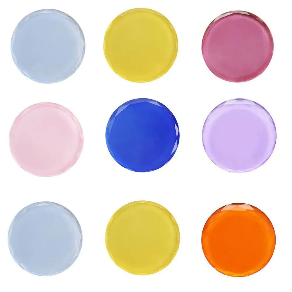 

Round Crystal Jade Stone Holder High Qulity Colorful Eyelash Extension Glue Adhesive Stereo Glass Pallet Grafting Makeup Tools