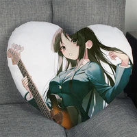 hot sale anime k on%ef%bc%81pillow case heart shaped zipper pillow cover satin soft no fade pillow cases home textile decorative