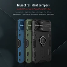 NILLKIN CamShield Armor Case For iPhone 13 Pro Max Outdoor Resistant Camera Protection Kickstand Back Cover For iPhone 13 Mini