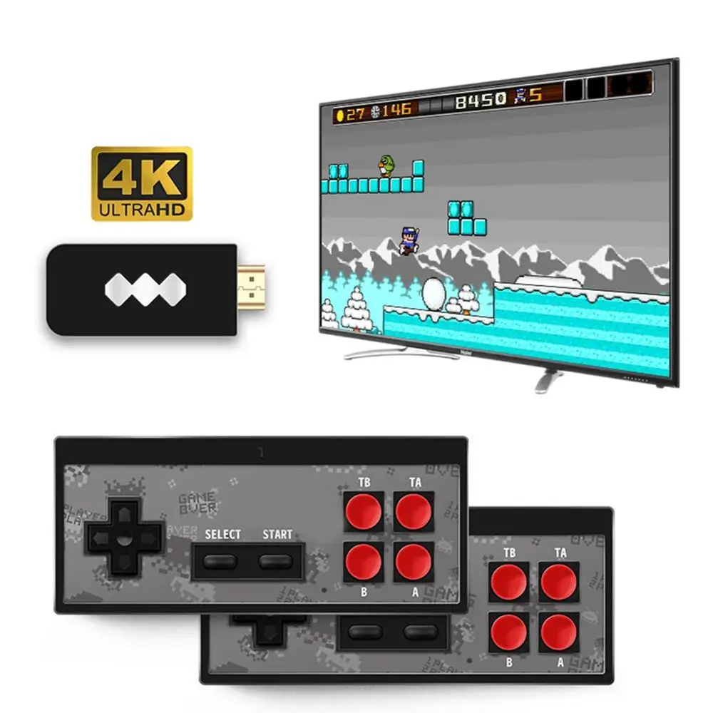 Y2 Ретро игровая консоль Поддержка 2 плееров HDMI HD встроенный 568 классические