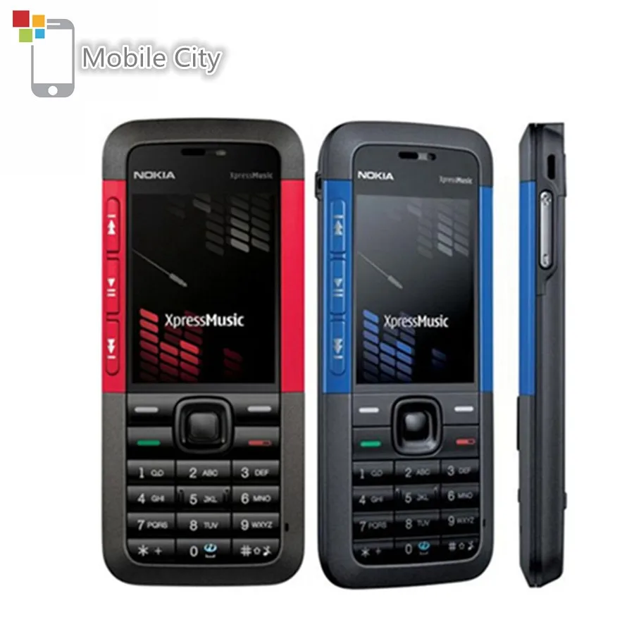 used nokia 5130 xpressmusic cell phone fm english russian hebrew arabic keyboard unlocked mobile phone free global shipping