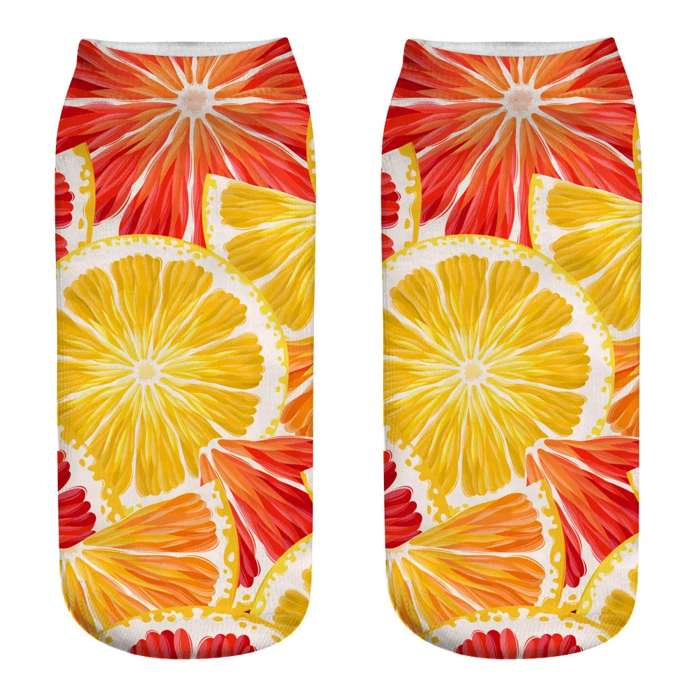 

3D fruit funny sock Ladies socks cute casual cotton sock fruit printing sports socks calceines mujer divertido Y801