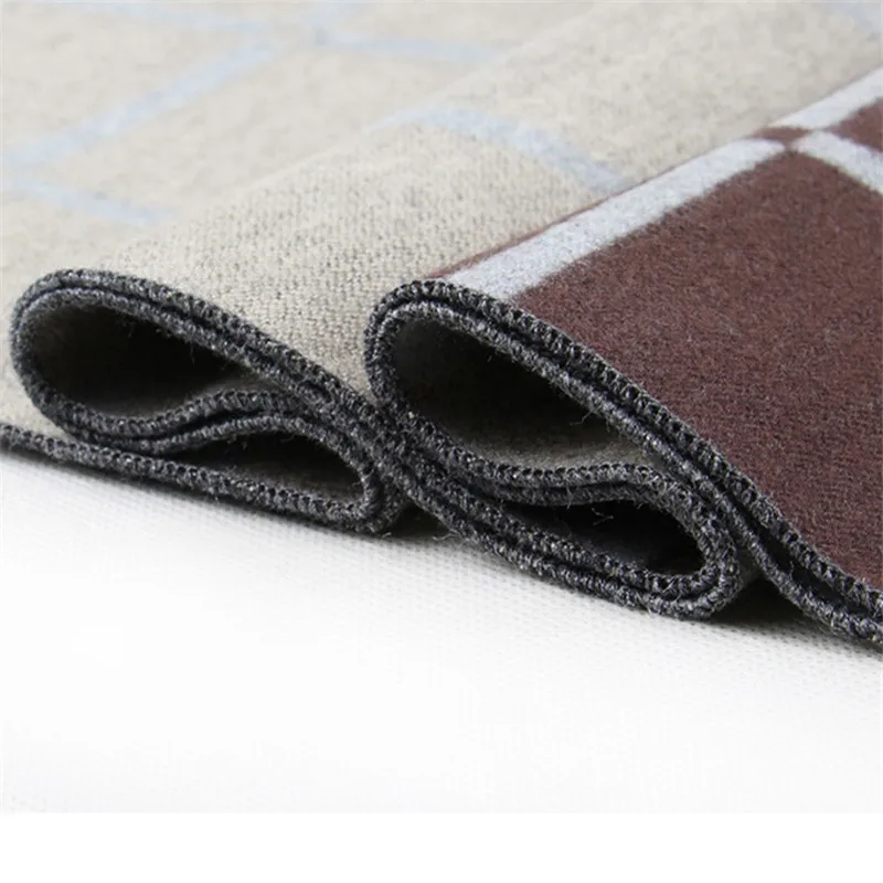 

Plaid Double Layers Thick Soft Warm Long Men Scarf Imitation Cashmere Men Scarves Shawl Wrap 30*180cm Christmas Gift Winter