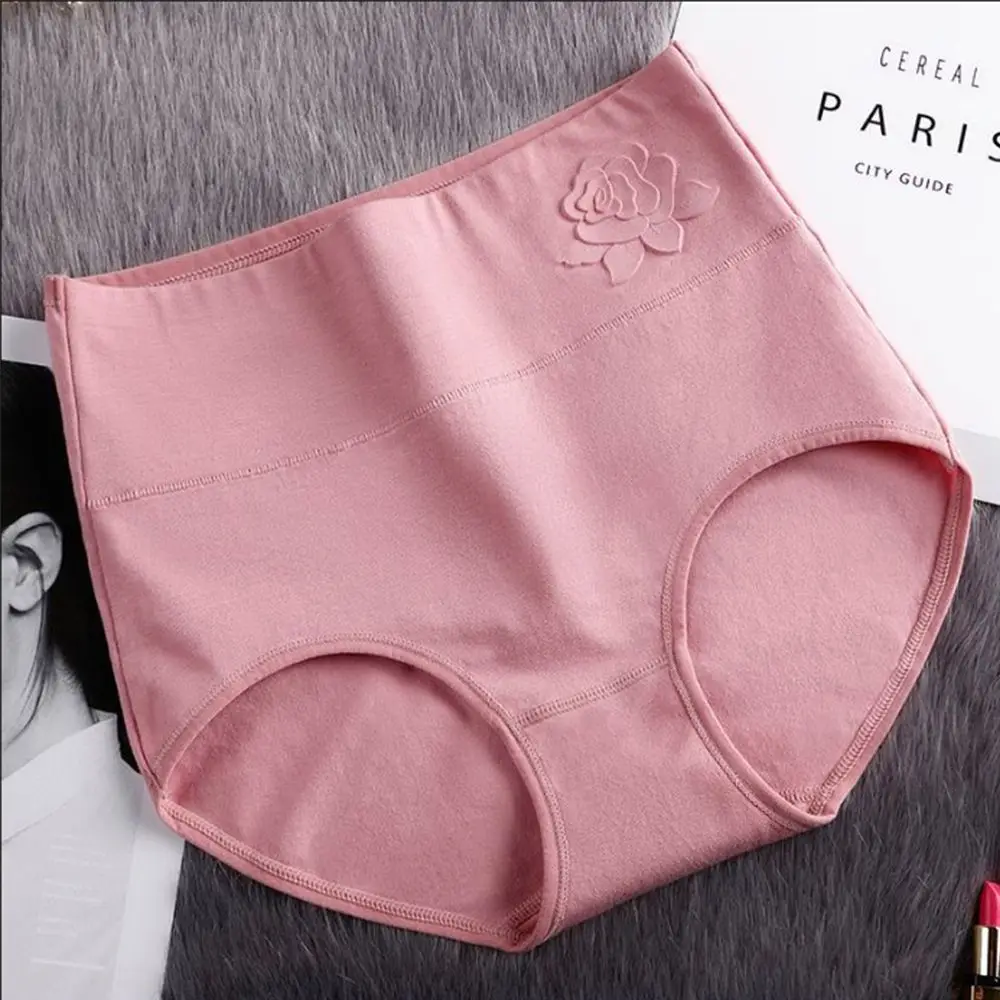 dark pink Высокая талия Сексуальная корректирующая одежда на подкладке бесшовное хлопковое белье для похудения и коррекции фигуры женские Трусики Дышащие Хлопковые женские мягкие трусики - Цвет: dark pink