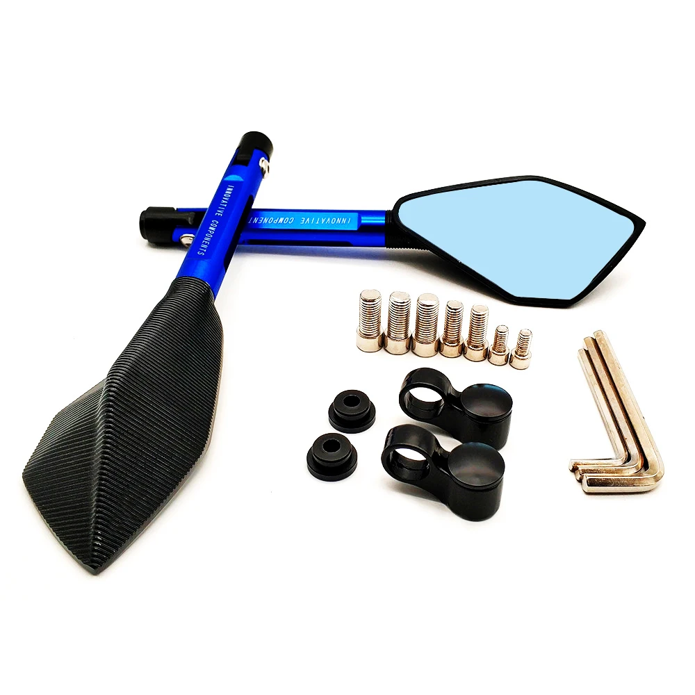 Синие антибликовые зеркала заднего вида на руль мотоцикла 2020 для Yamaha xjr 1300 400 drz sm