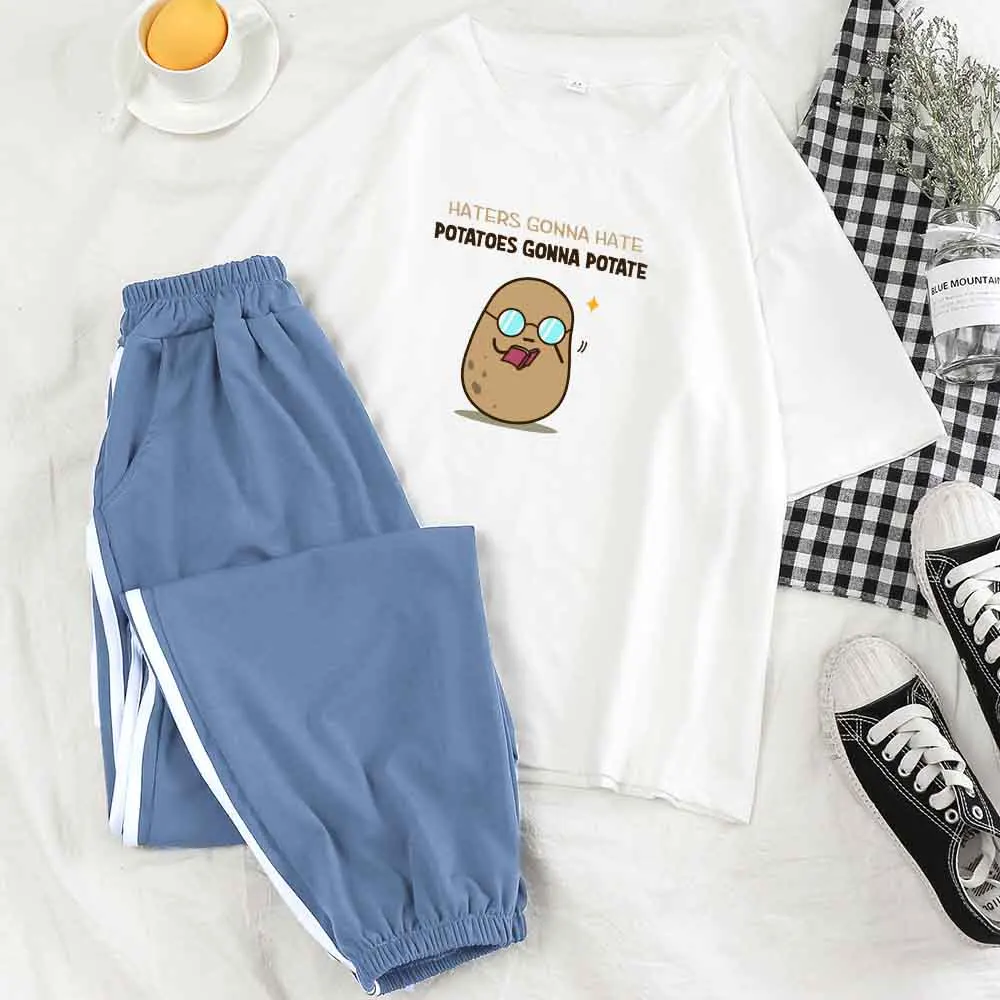 

Nightie Cute Glasses Potatoes Sleepwear Women Pajama Sets Two Piece Outfits for Women Pajamas for Teen Girls Nightwear Sleepwear