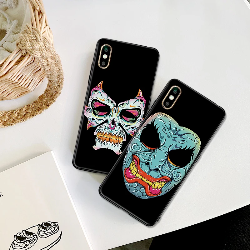 Череп граффити для Samsung Note 8 9 M10 M20 M30 S7 Edge S8 S9 S10 PLUS TPU мягкий чехол