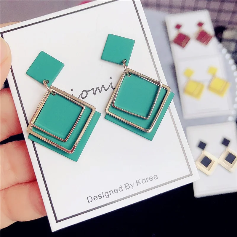 

New Fashion Jewelry Multilayer Geometric Drop Earrings for Women Gift 2021