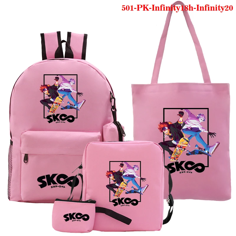 

Girls Book Bag Backpack 5pcs/set Schoolbag SK8 The Infinity Anime School Bag Travel Shoulder Bag Women Teenager Bagpack Mochilas