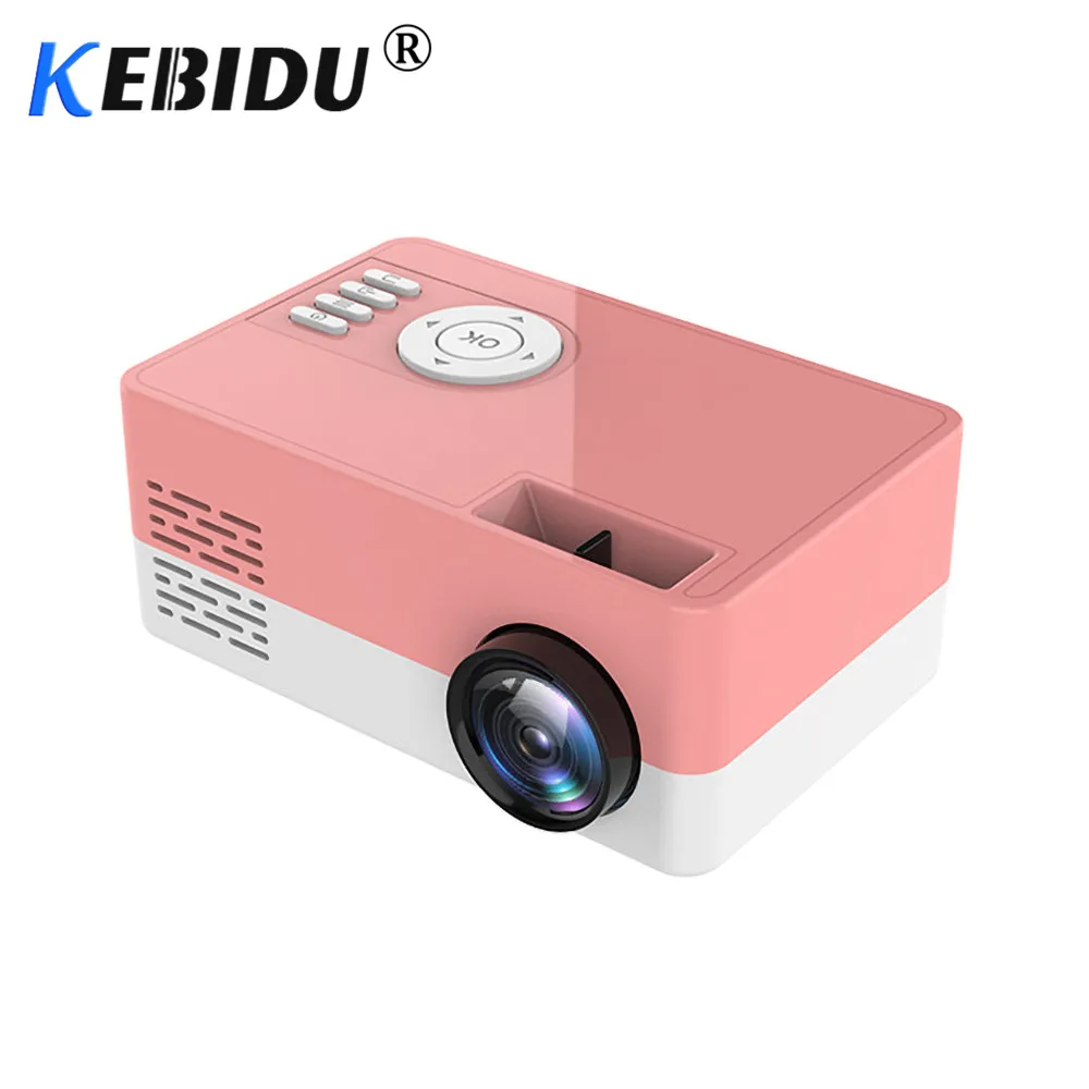 Портативный мини-проектор Kebidu J15 с поддержкой 1080P для AV USB SD TF карта мини домашний