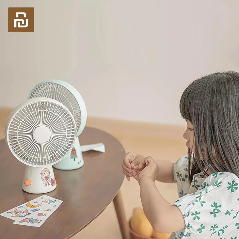Youpin Desktop Fan 4 Mode Portable Rechargeable Home and Office Low Noise Cooling Electric USB Charging | Электроника