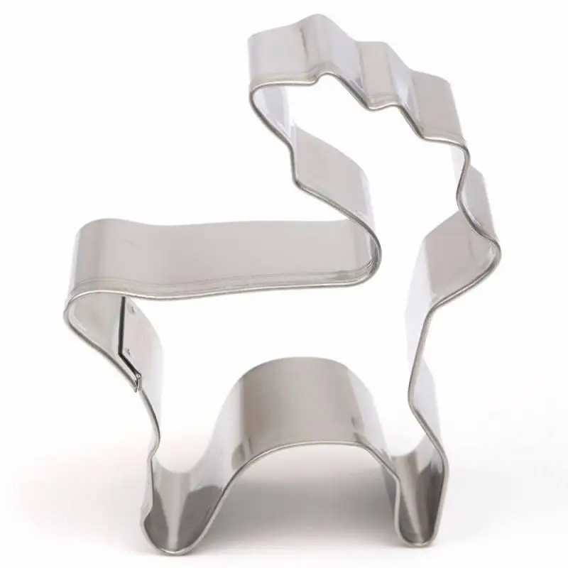 Мультяшная Рождественская форма в форме лося для печенья из нержавеющей стали