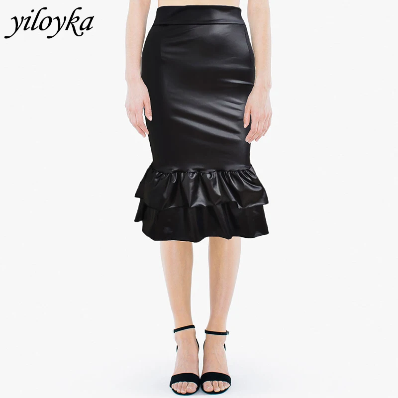 Сезон: весна лето на застежке молнии в стиле хип юбка рыбий хвост искусственная