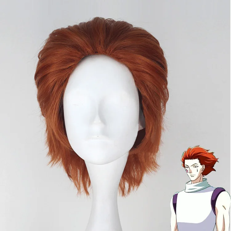 Парик для косплея хиоки из аниме Hunter X каштановые короткие волосы аксессуары
