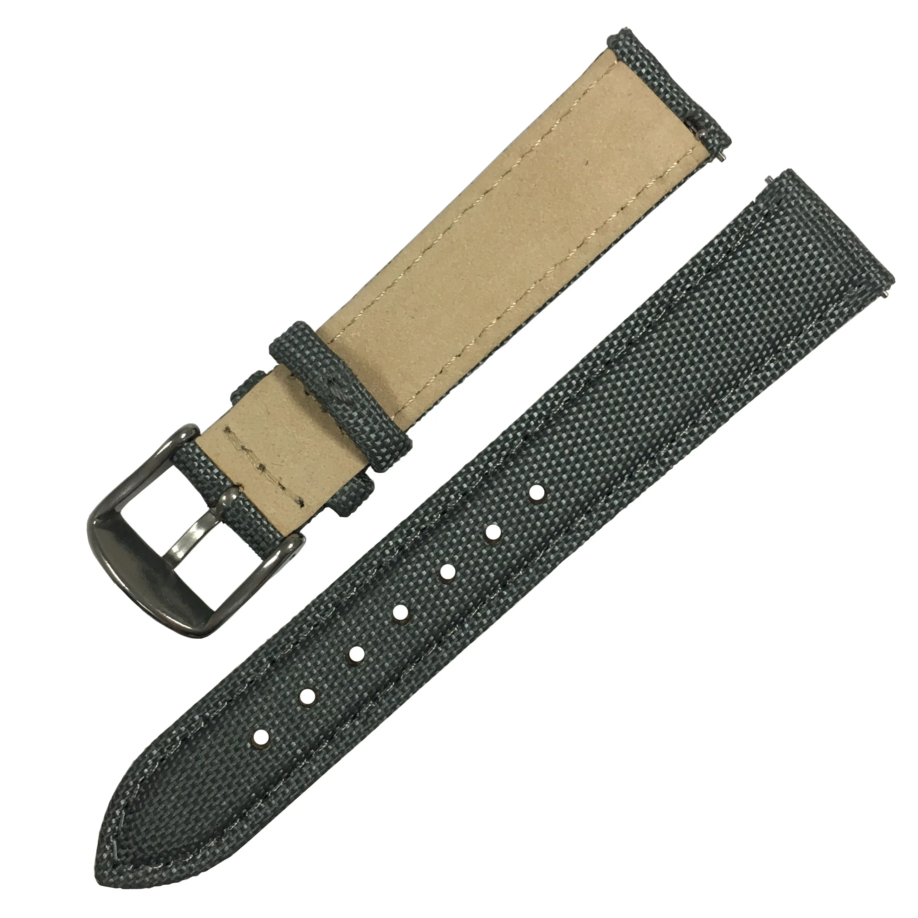 Высококачественный серый быстросъемный браслет для часов Sailcloth 18 мм 20 22 |