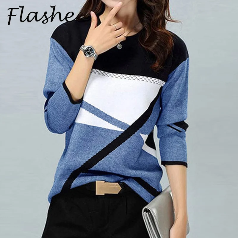 

New Print T Shirt Women Autumn Tredny Casual Women T-shirt Long Sleeve Harajuku Tee Shirts Female Loose Round Neck Tops