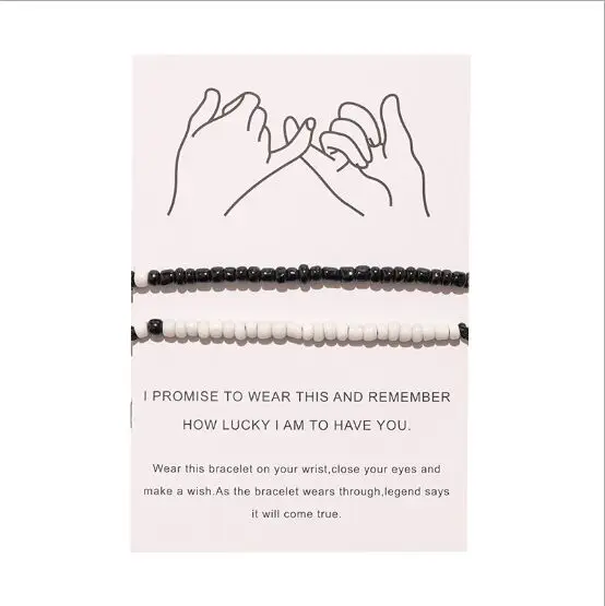 1 комплект/2 шт. Miyuki пара браслет для женщин мужчин его и ее код Морзе браслеты