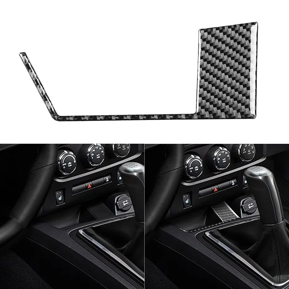 

Carbon Fiber Console Charging Port Trim Cover for Dodge Challenger 08-14 Panel Sticker Overlay Decal Cover Trim