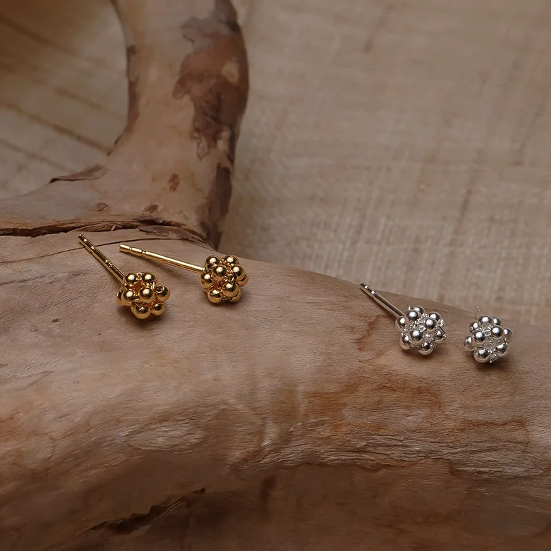 

Small Metal Ball Earrings For Women Fashion Jewelry Gold Silver Color Elegant Mini Stud Earring Jewellery Girl Gift