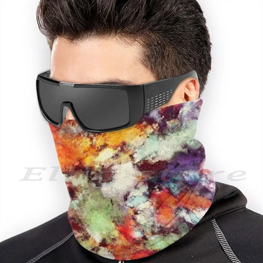 Маска с принтом моющийся фильтр смешной рот красный желтый оранжевый