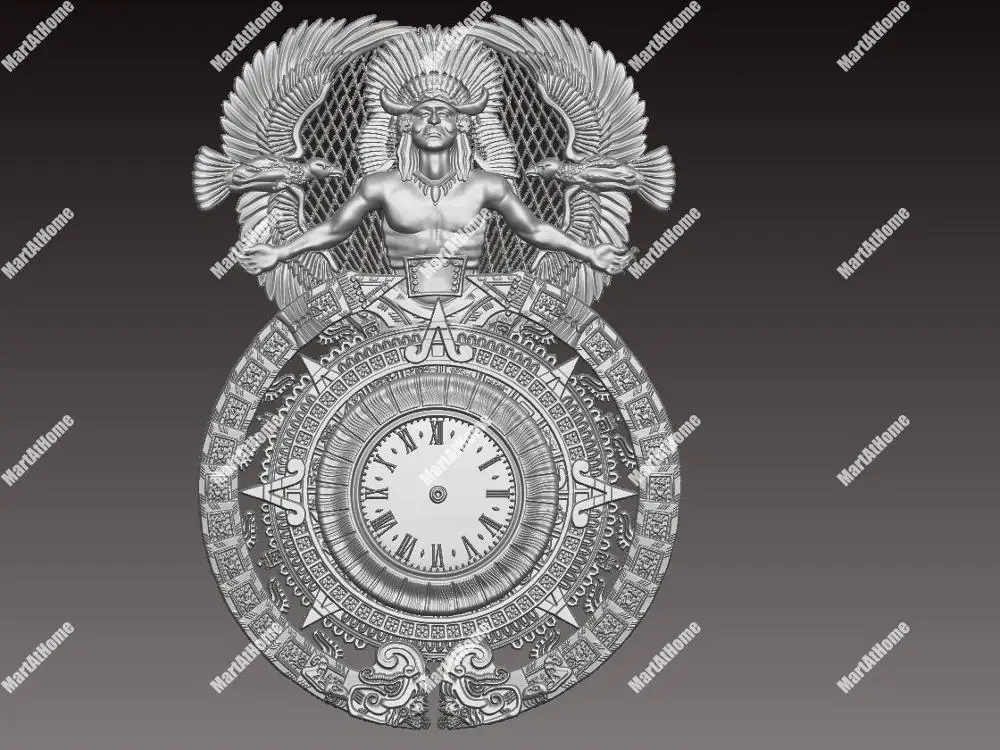 Maya часы 3D STL модель для ЧПУ гравировки и печати рельеф поддержка ZBrush Artcam Aspire