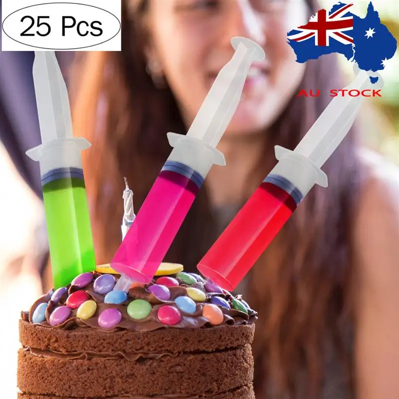 

25PCS 60ml Jello Shot Syringes With Caps BBQ Meat Injector Perfect Safe Reusable Food Jelly Syringe For Halloween Party Supplies
