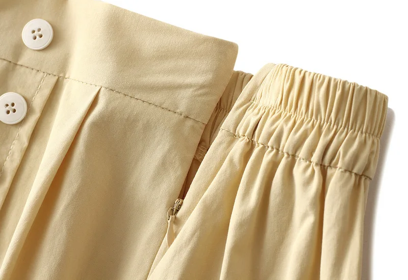 

2021 Women Summer Skirt Boho Cotton Material Women Long Skirt Stretch High Waist A-Line Skirt Femme Faldas Jupe Saia