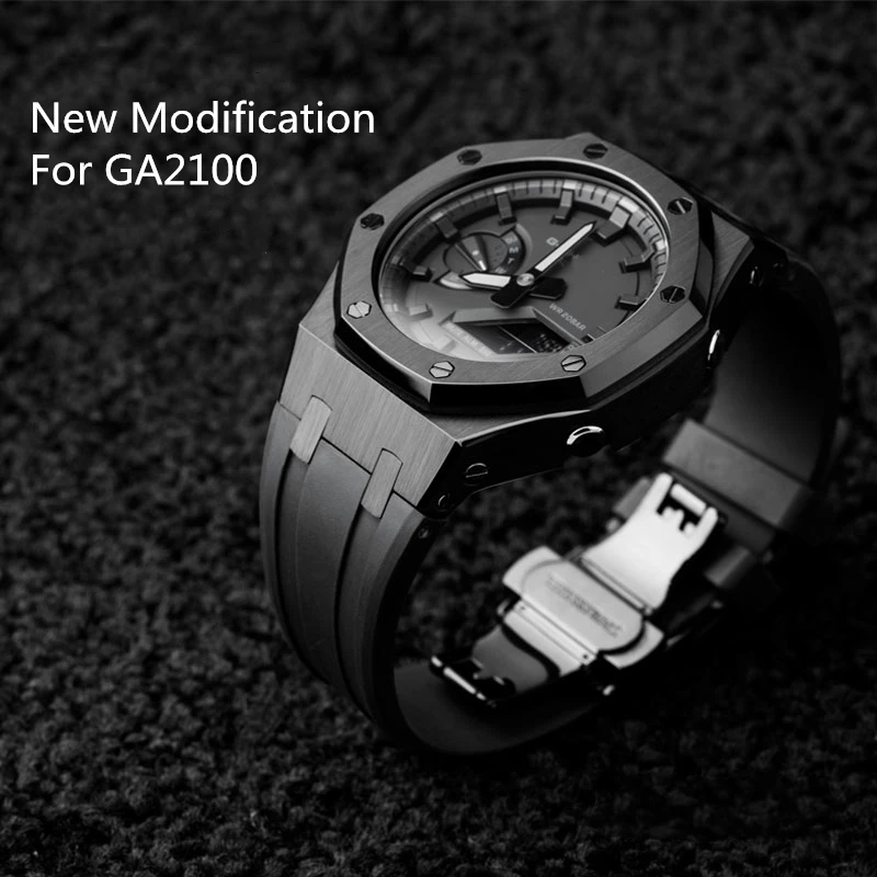 GA2100 модификации 3rd поколение резиновый наручных и металлической рамкой GA 2100/2110 316