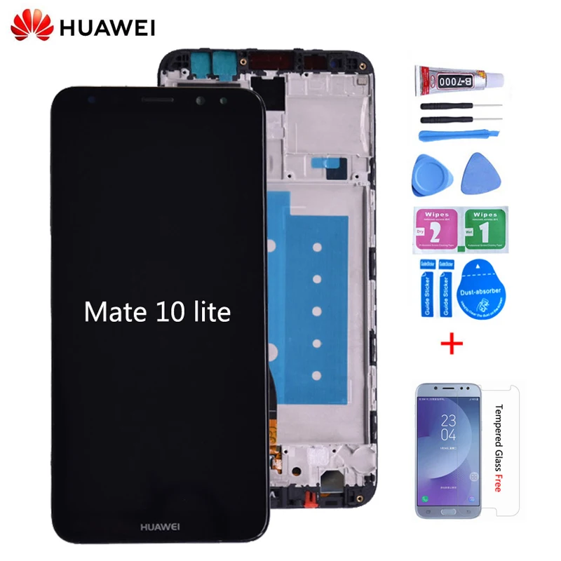 Для huawei mate 10 Lite ЖК-дисплей с кодирующий преобразователь сенсорного экрана в сборе с рамкой Замена huawei mate 10 lite lcd