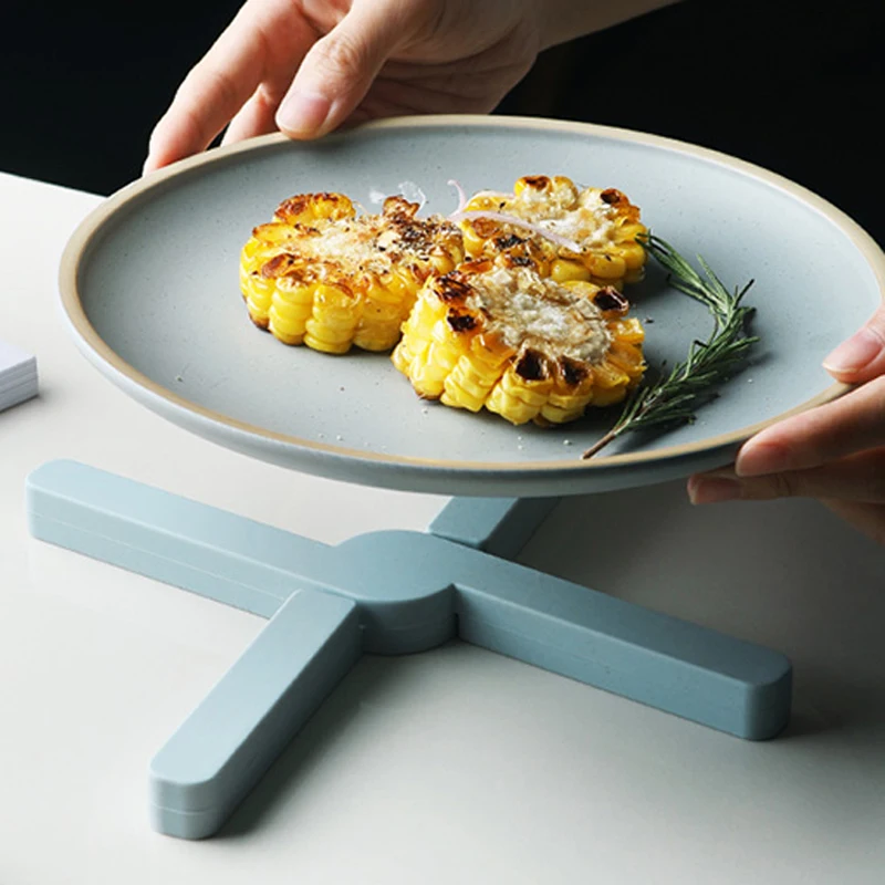 Silicone Placemat Foldable Cross Table Mat Heat Resistant Trivet Pad Plate Kitchen Accessories | Дом и сад