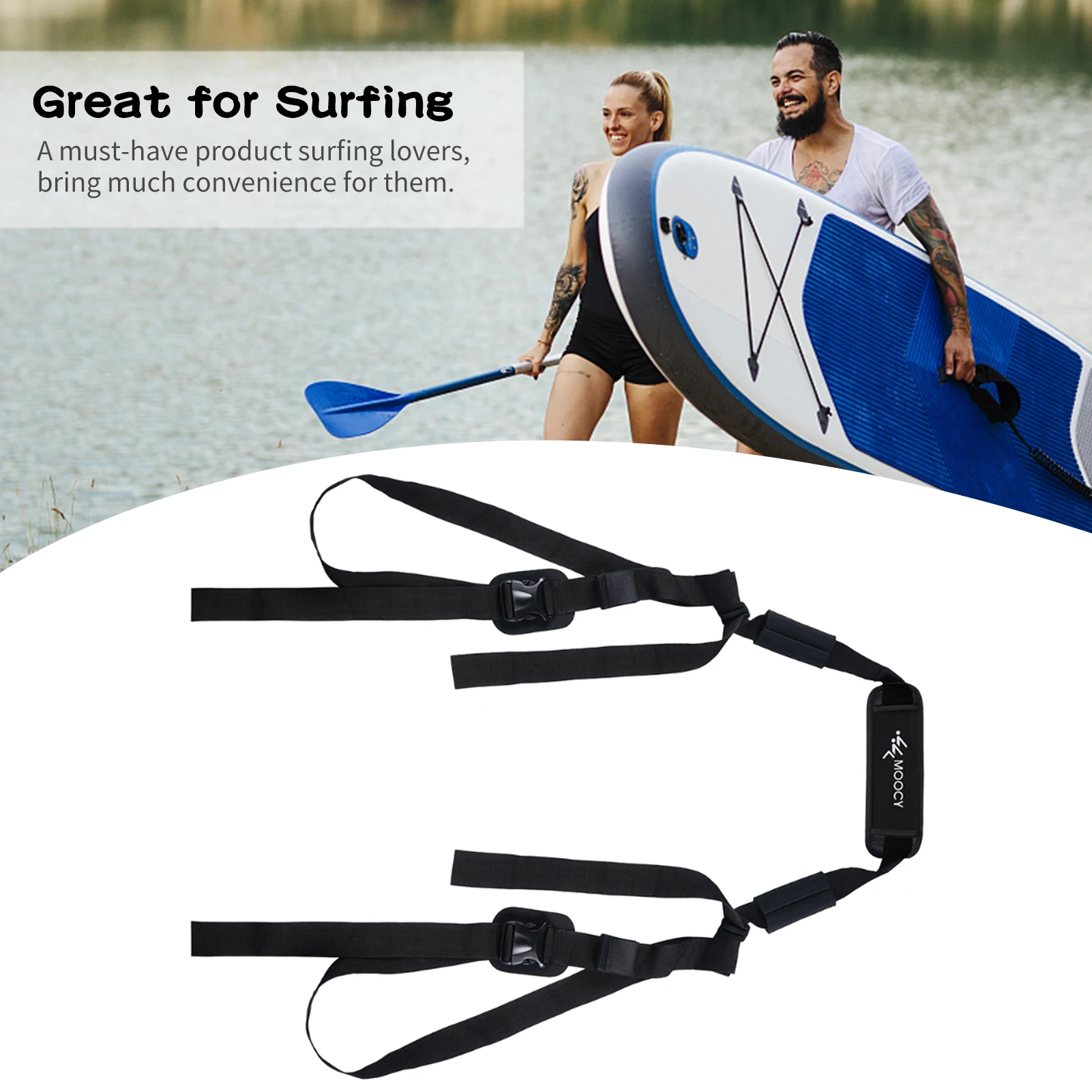 

Surfboard Carry Strap Adjustable Surfboard Nylon Carrying Belt Surfboard Strap