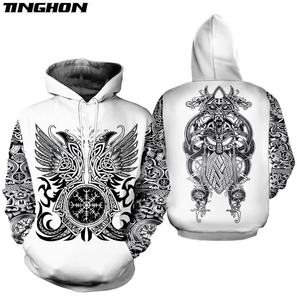 

XS-7XL New Fashion Men hoodies 3D All Over Printed Viking Tattoo Sweatshirt/Hoodie costume Unisex Casual streetwear