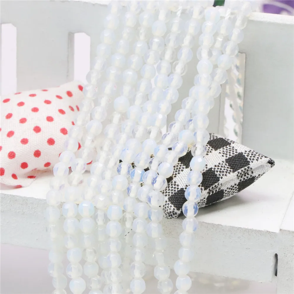 Ограненные бусины из натурального лунного камня шророллина 4 мм аксессуары