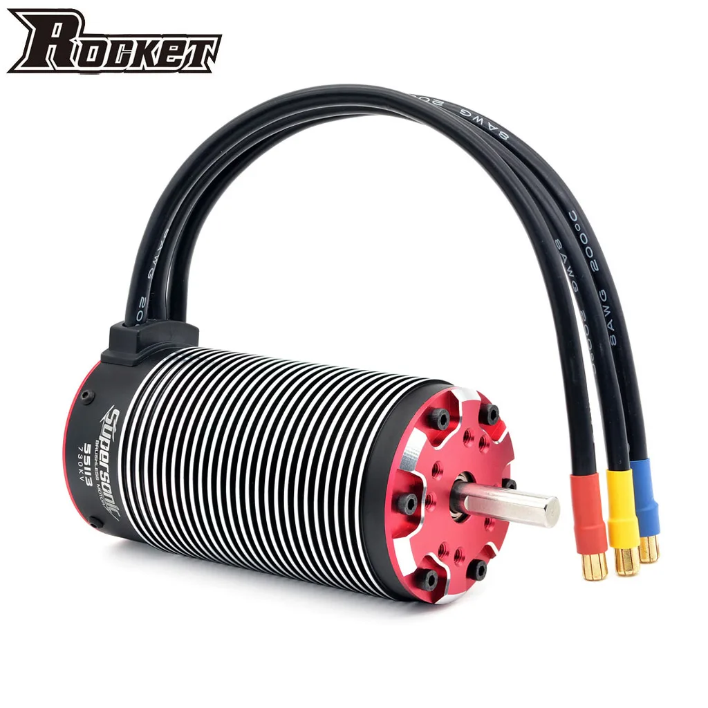

Rocket 55113 550KV 750KV 890KV бесщеточный двигатель с температурным портом для 1/5 1/6 1/7 RC багги-монстр Baja Car