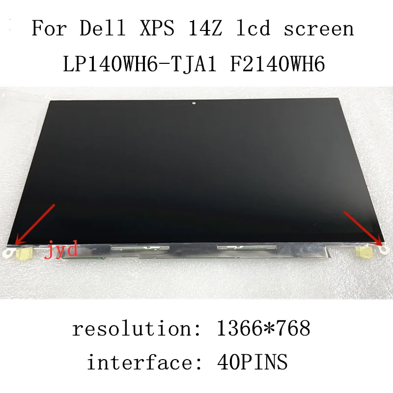 Original New lcd display for dell xps 14z screen LP140WH6 TJA1 14" F2140WH6 Laptop LCD Screen |