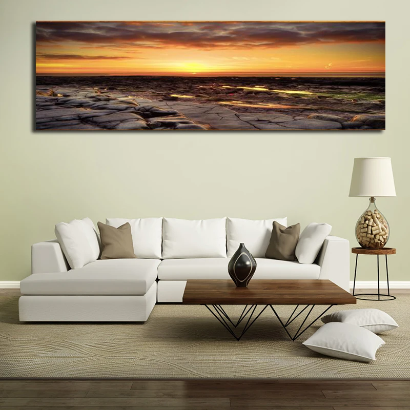 Картина на холсте морская закат пейзаж картина маслом современная домашнее