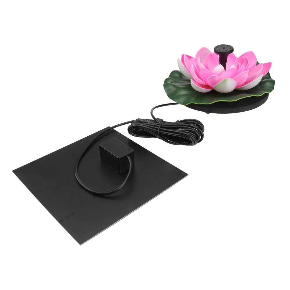 

1Set Solar Powered Lotus Fountain Floating Solar Pump Outdoor Water Fountain